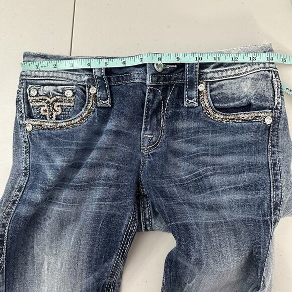 Rock Revival Jeans Women 26 (actual 28x28) Betty Boot Cut Embroidered Western - Picture 11 of 15